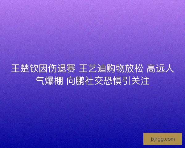 王楚钦因伤退赛 王艺迪购物放松 高远人气爆棚 向鹏社交恐惧引关注